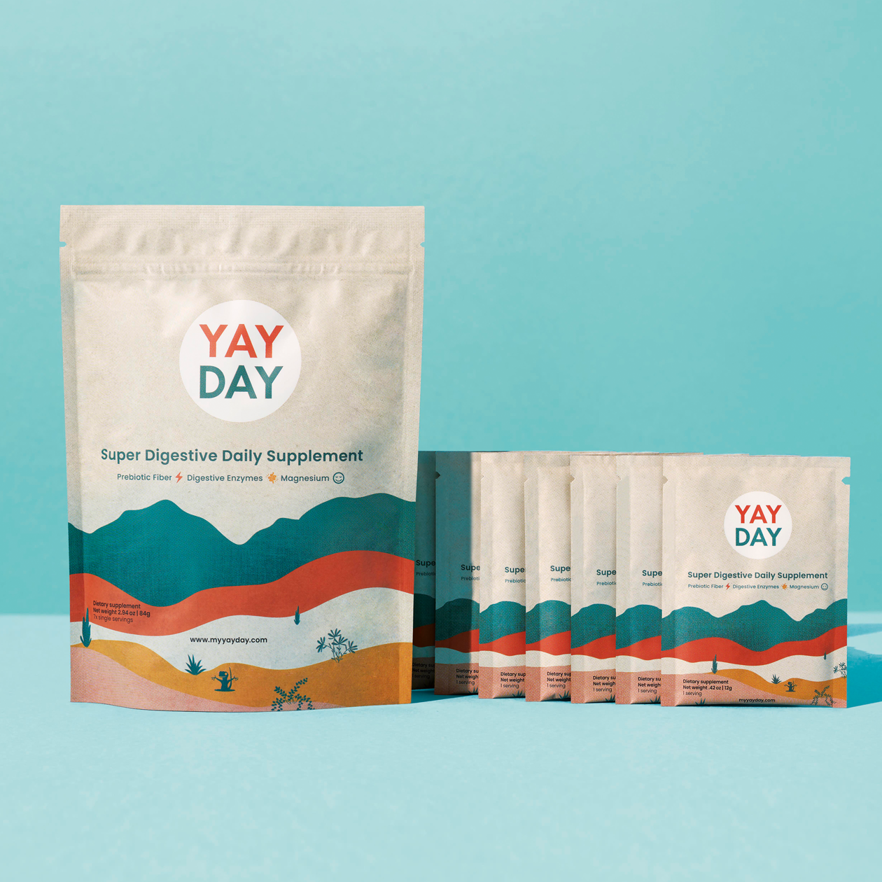 YayDay Super Digestive Daily Supplement: Travel pack. 7 servings. 